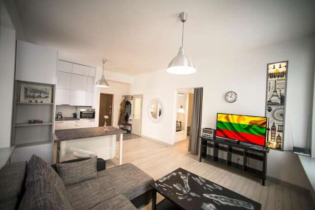 Апартаменты Cozy apartment with stained glass Вильнюс-50